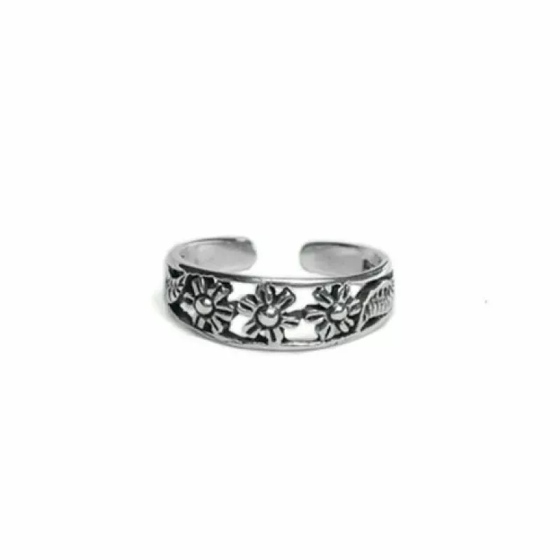 Blumen Zehenring aus Silber - Formen Blumen Zehenringe