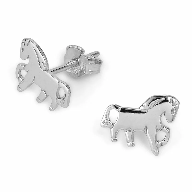 Pferde Ohrringe in Silber - Tierohrringe - Ohrringe mit Tieren in tollem Design - Online