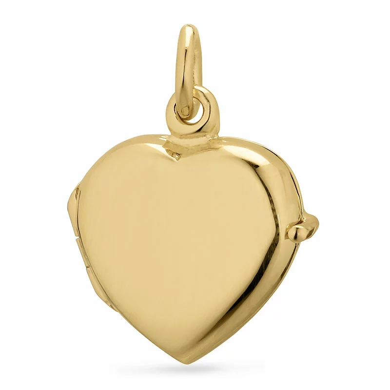 Herz Medaillon aus vergoldetem Sterlingsilber - Herzanhänger - Schöne Herz Anhänger in elegantem Design