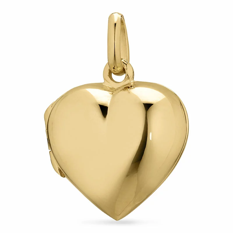 Herz Medaillon aus vergoldetem Sterlingsilber - Herzanhänger - Schöne Herz Anhänger in elegantem Design