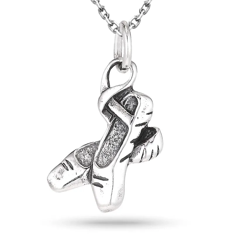 Ballettschuhe Halskette aus Silber und Anhänger aus Silber - Anhänger aus Silber