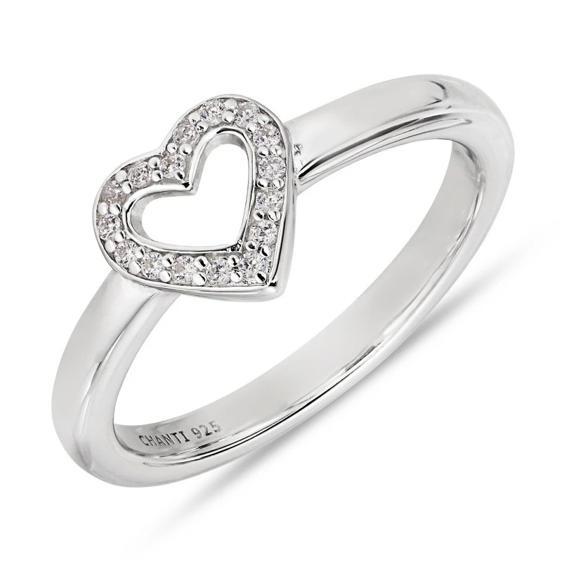 Herz Zirkon Ring aus Silber - Herz Ringe - Kaufen Sie einen schönen Herzring online