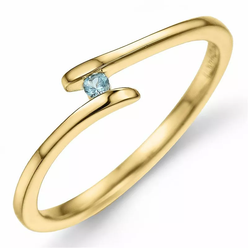 Topas Ring in 9 Karat Gold 0,02 ct - Topas Ringe