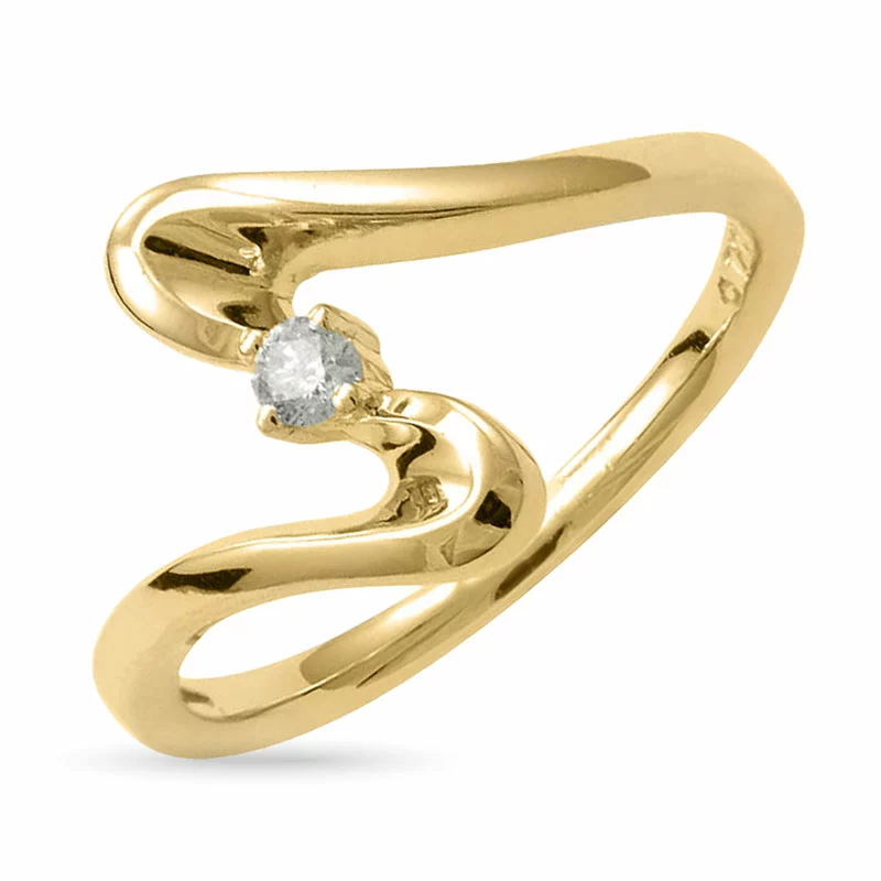 Elegant abstraktem Diamant Ring in 9 Karat Gold 0,05 ct - Abstrakten Ringe