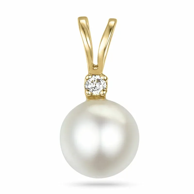 Perle Anhänger in 9 karat Gold 0,02 ct - Perlenschmuck - Schmuckstücke mit Perlen - Schnelle Lieferung