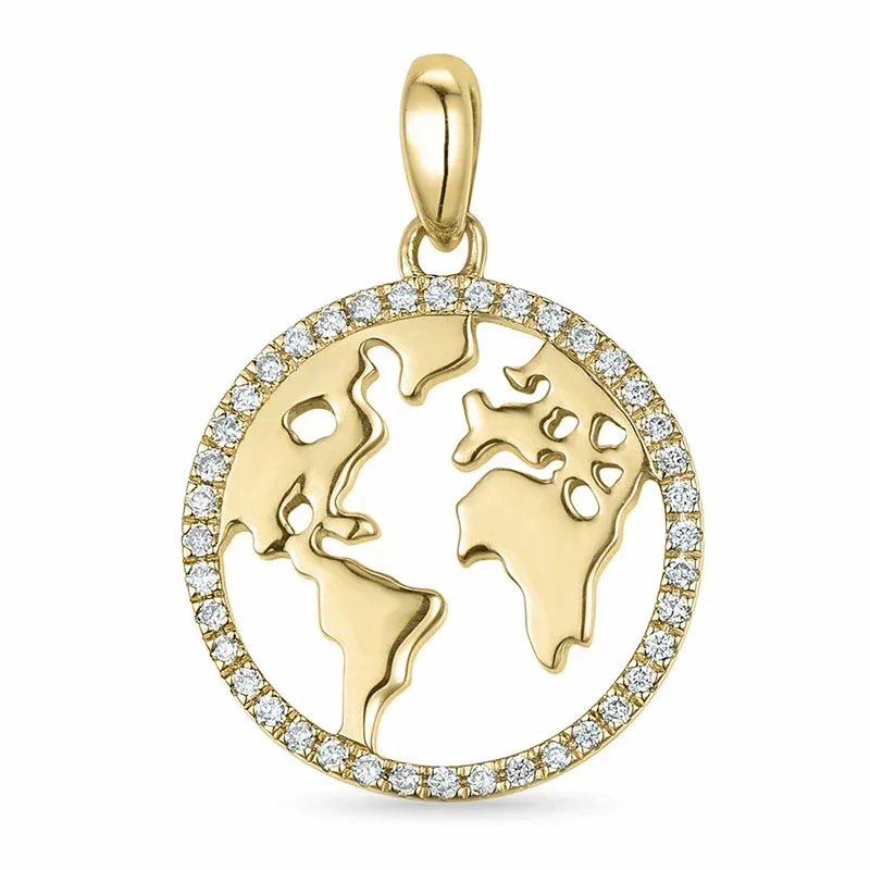 Lebensbaum Diamant Anhänger in 9 karat Gold 0,10 ct - Lebensbaum Schmuck