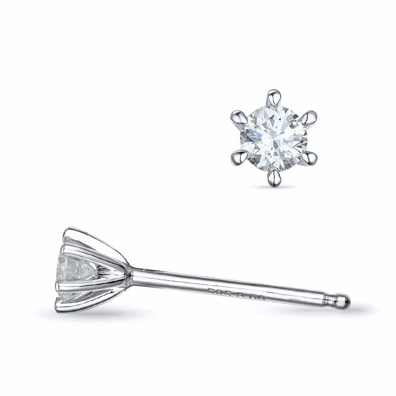 2 x 0,10 ct Kampagne - Diamant Solitärohrstecker in 14 Karat Weißgold mit Diamant - Ohrringe mit 2 x 0,10 ct Solitär - Sparen Sie bis zu 70 %