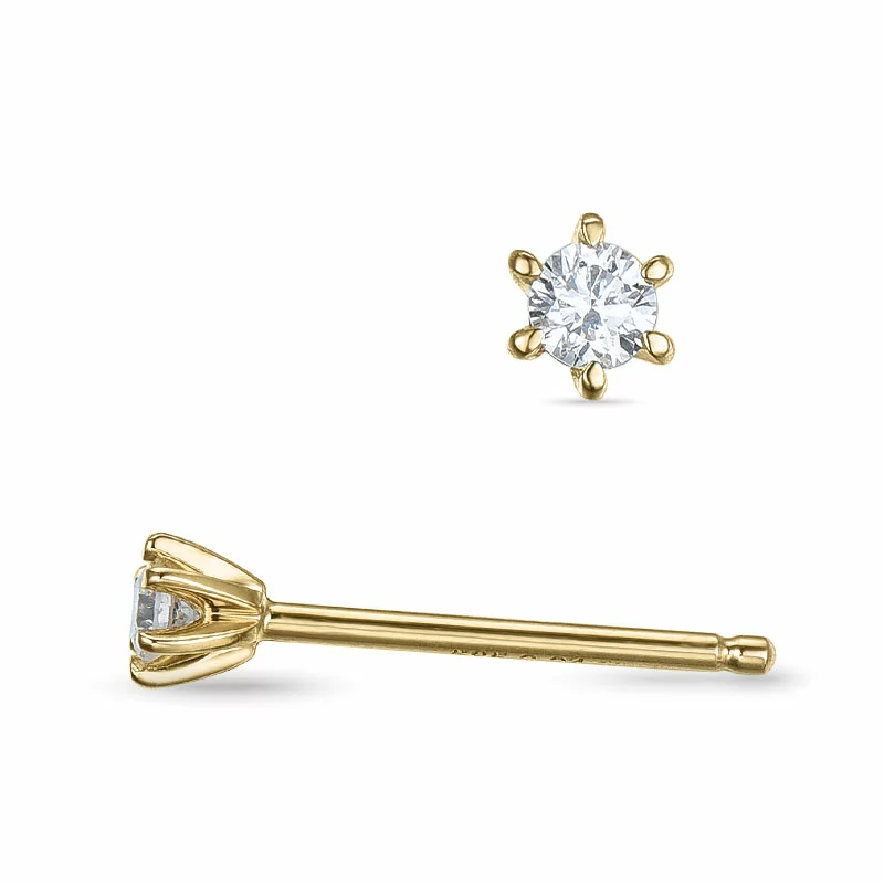 2 x 0,04 ct Kampagne - Brillant Solitärohrstecker in 14 Karat Gold mit Diamant - Ohrringe mit 2 x 0,04 ct Solitär