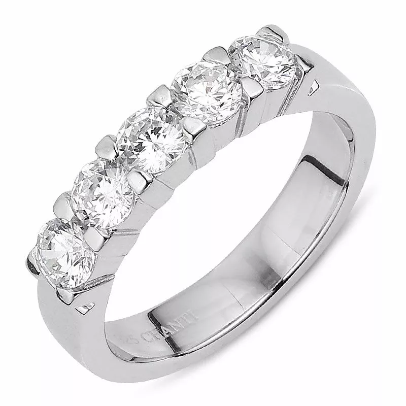 weißem Zirkon Ring aus Silber - Memoirering mit Zirkon - Finden Sie schöne Zirkon Memoireringe