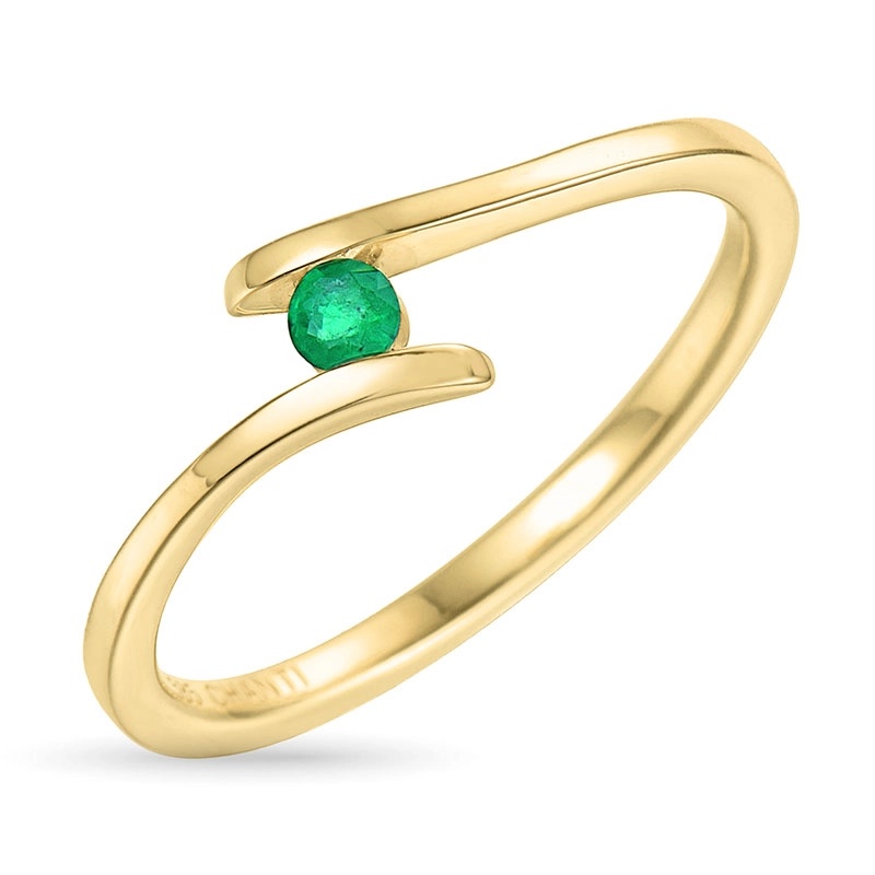 Smaragd Ring in 9 Karat Gold 0,08 ct - Smaragdring - Finden Sie hier einen wunderschönen Smaragdring
