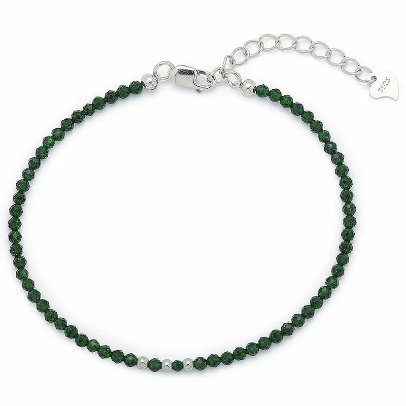 Armband mit Schmuckstein und 3 hematite - Loom Stones - Enge Armbänder