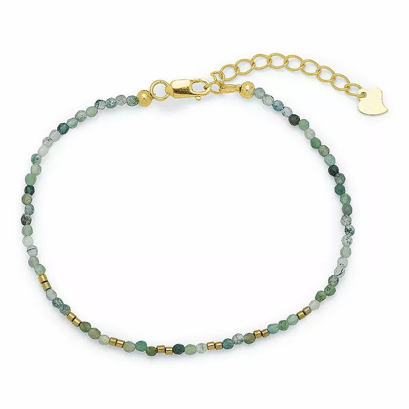 Schmuckstein Armband mit Achat und hematite - Loom Stones - Enge Armbänder