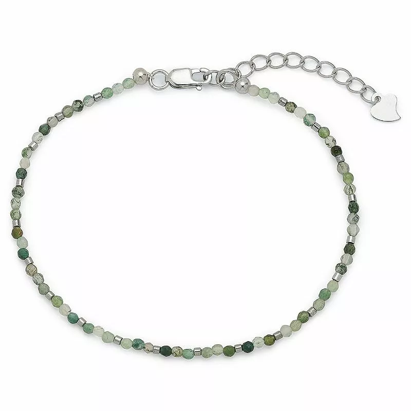 Armband mit Achat und hematite - Loom Stones - Enge Armbänder