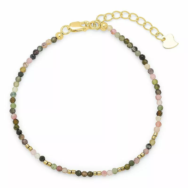 Schmuckstein Armband mit Turmalin und hematite - Loom Stones - Enge Armbänder