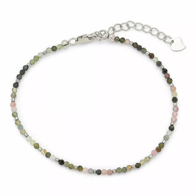 Schmuckstein Armband mit Turmalin und hematite - Loom Stones - Enge Armbänder