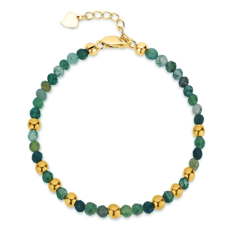Armband mit Achat - Loom Stones - Grüne Armbänder - Hübsche moderne Armbänder in Grün