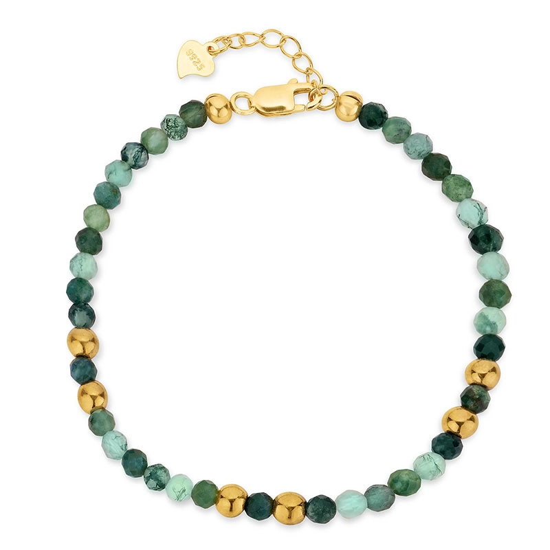mehrfarbigen Armband mit Achat - Loom Stones - Armbänder aus vergoldetem Silber – Breite Auswahl an Armbändern