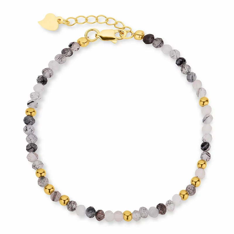 Armband mit Quarz - Loom Stones - Schmuck mit Steinen