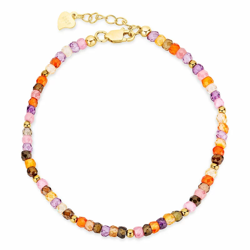 mehrfarbigen Armband mit Schmuckstein - Loom Stones - Schmuck mit Steinen