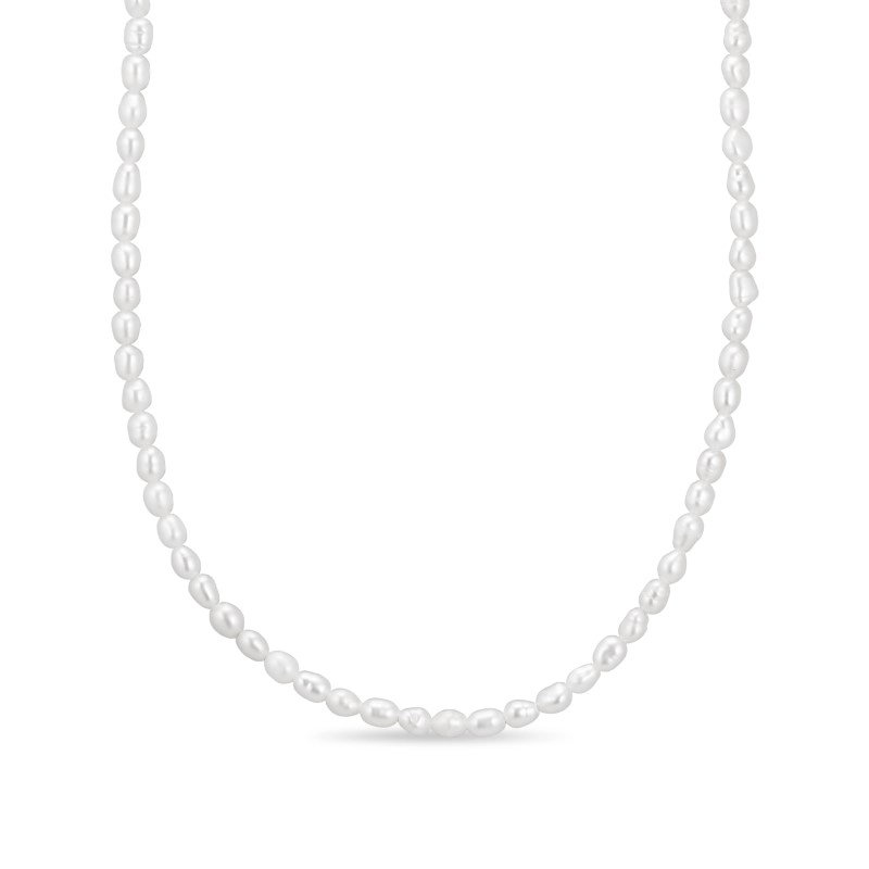 3 mm Halskette mit Süßwasserperle - Perlenschmuck - Schmuckstücke mit Perlen - Schnelle Lieferung