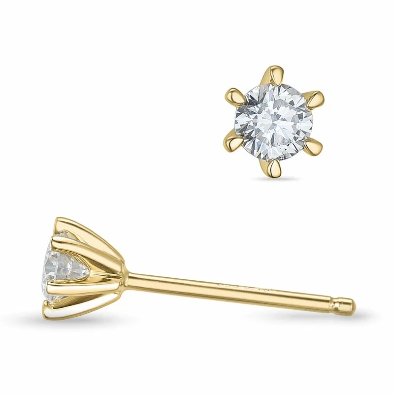 2 x 0,15 ct lab grown Diamant Solitärohrstecker in 9 Karat Gold mit lab grown Diamant - Schmuck - Günstige Schmuck online kaufen hier auf Chanti