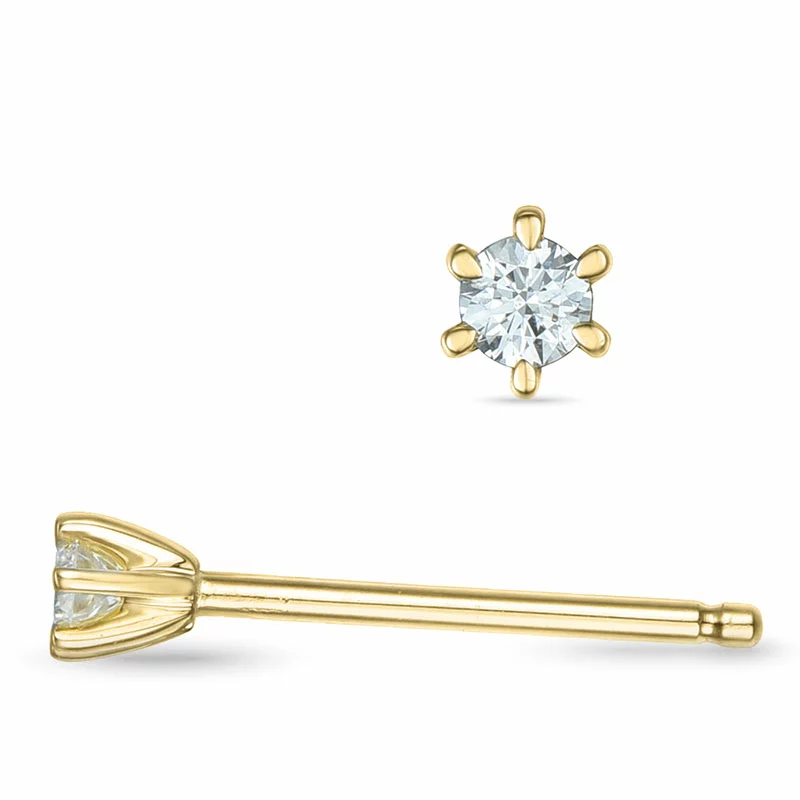 2 x 0,03 ct lab grown Diamant Solitärohrstecker in 9 Karat Gold mit lab grown Diamant - Schmuck - Günstige Schmuck online kaufen hier auf Chanti