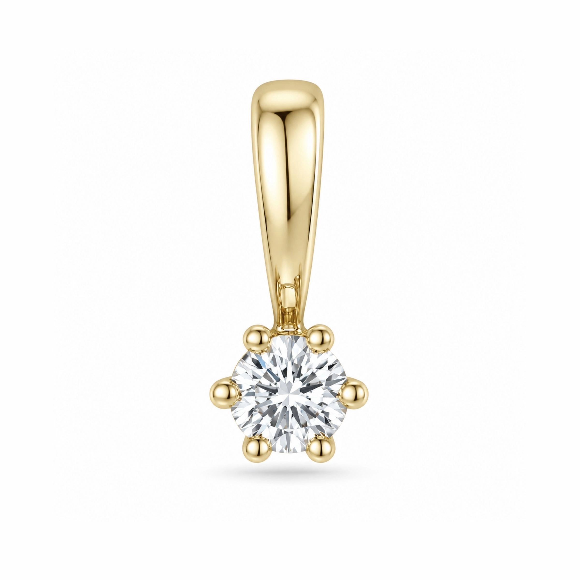 0,10 ct lab grown Diamant Solitäranhänger in 9 karat Gold 0,10 ct - Schmuck - Günstige Schmuck online kaufen hier auf Chanti