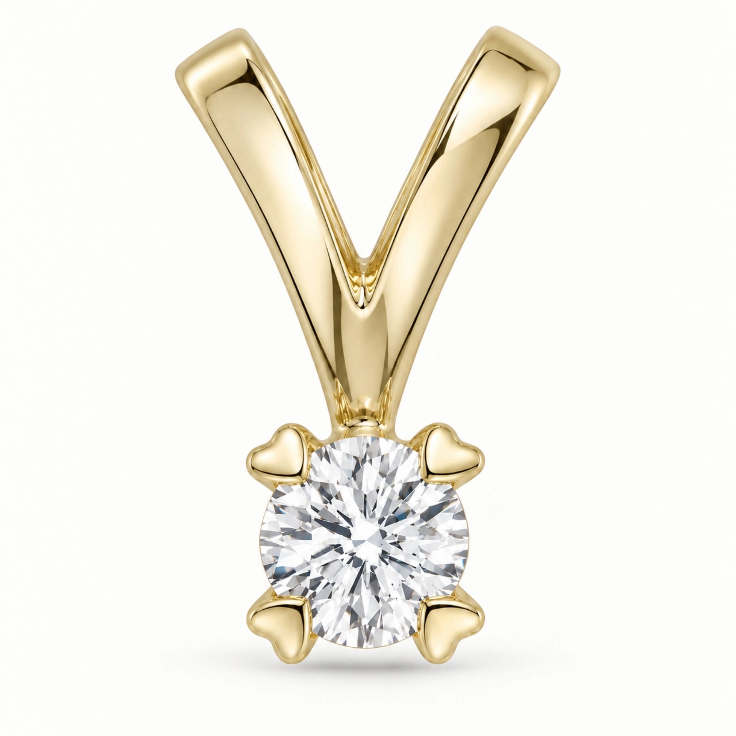 0,20 ct lab grown Diamant Solitäranhänger in 9 karat Gold 0,20 ct - Schmuck - Günstige Schmuck online kaufen hier auf Chanti