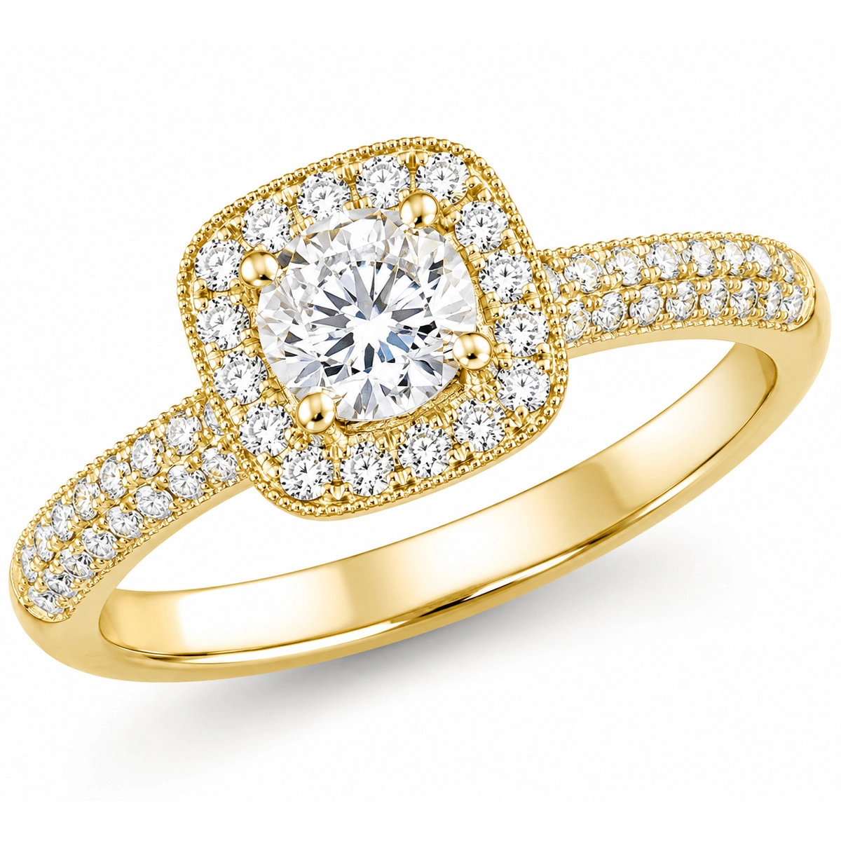 lab grown Diamant Ring in 14 Karat Gold 0,52 ct 0,49 ct - Schmuck - Günstige Schmuck online kaufen hier auf Chanti