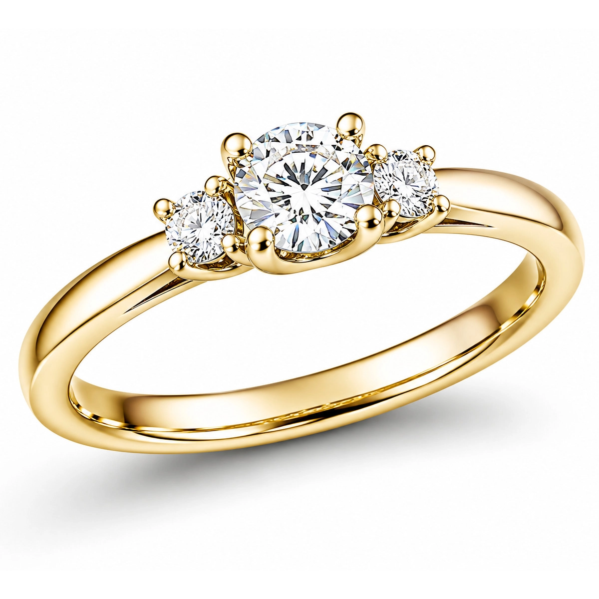 lab grown Diamant Ring in 14 Karat Gold 0,30 ct 0,10 ct - Schmuck - Günstige Schmuck online kaufen hier auf Chanti