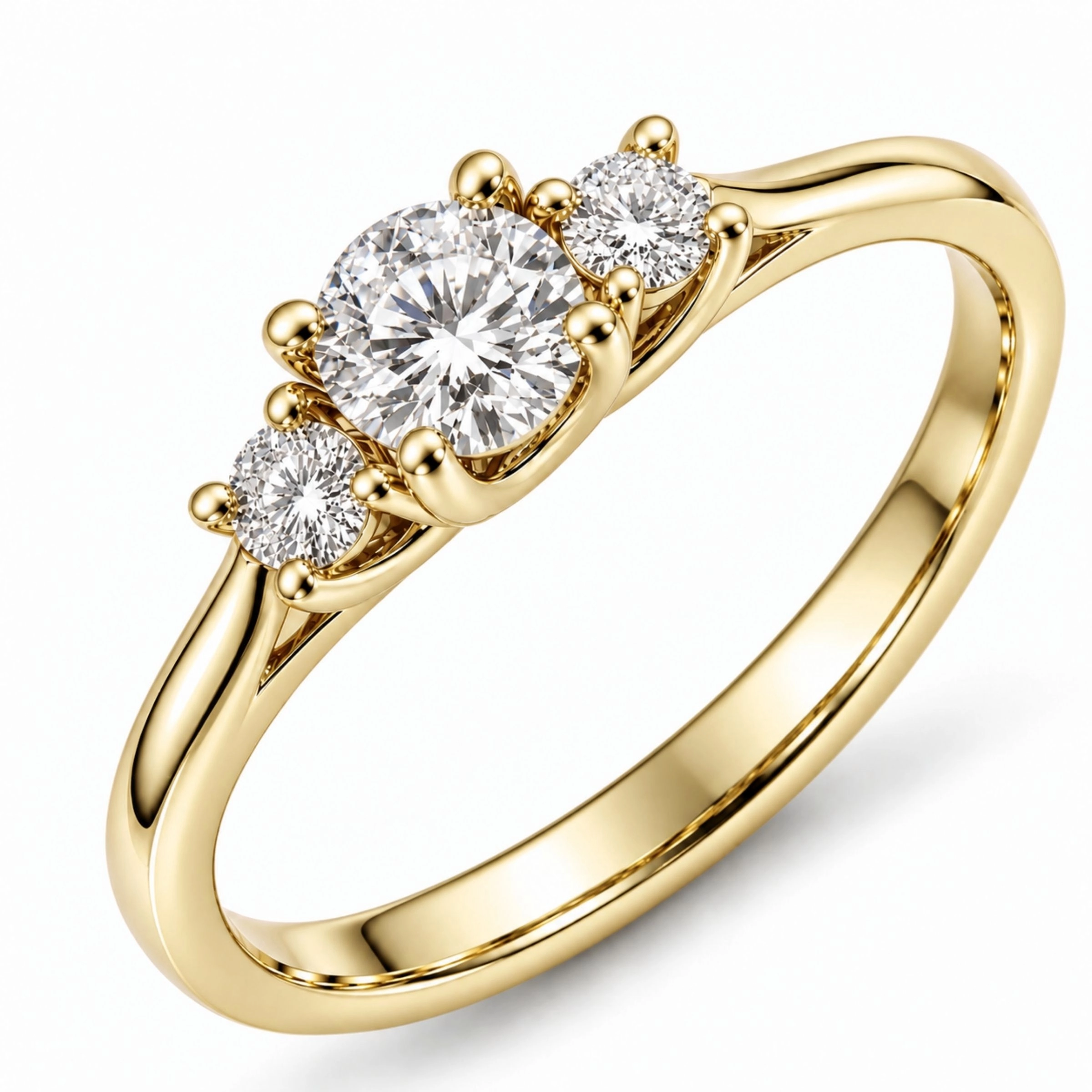 lab grown Diamant Ring in 14 Karat Gold 0,30 ct 0,10 ct - Schmuck - Günstige Schmuck online kaufen hier auf Chanti