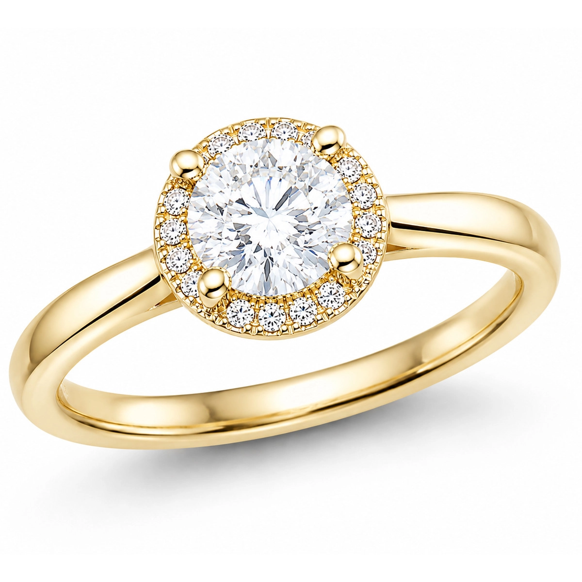 lab grown Diamant Ring in 14 Karat Gold 0,85 ct 0,08 ct - Schmuck - Günstige Schmuck online kaufen hier auf Chanti