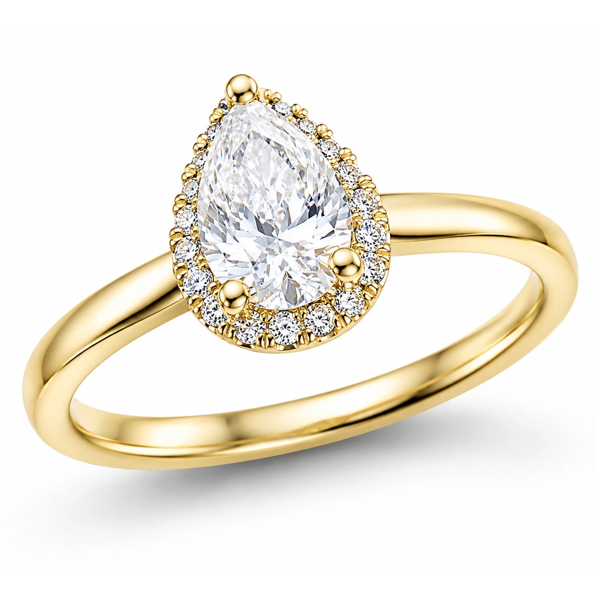 lab grown Diamant Ring in 14 Karat Gold 0,70 ct 0,10 ct - Schmuck - Günstige Schmuck online kaufen hier auf Chanti