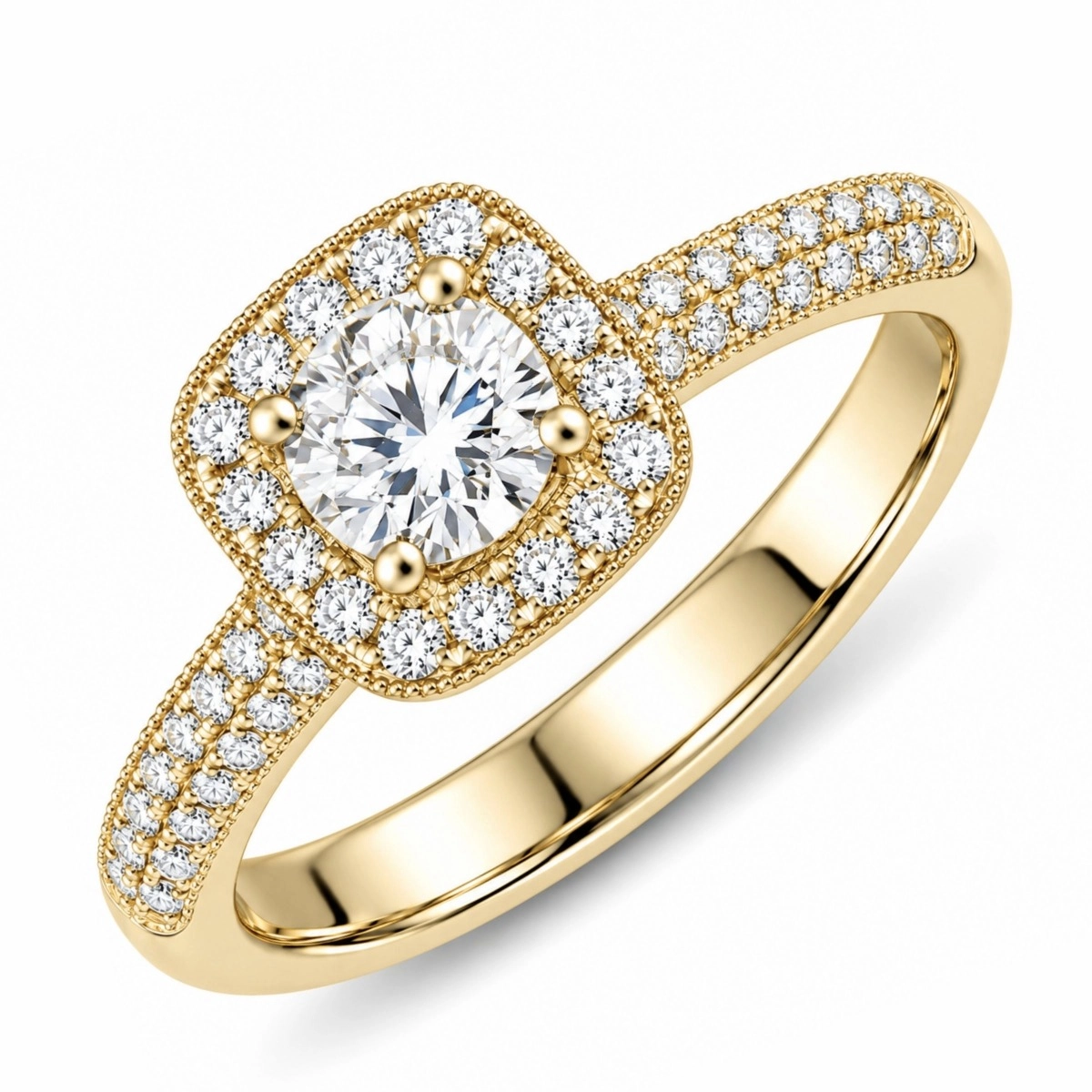 lab grown Diamant Ring in 14 Karat Gold 0,52 ct 0,49 ct - Schmuck - Günstige Schmuck online kaufen hier auf Chanti
