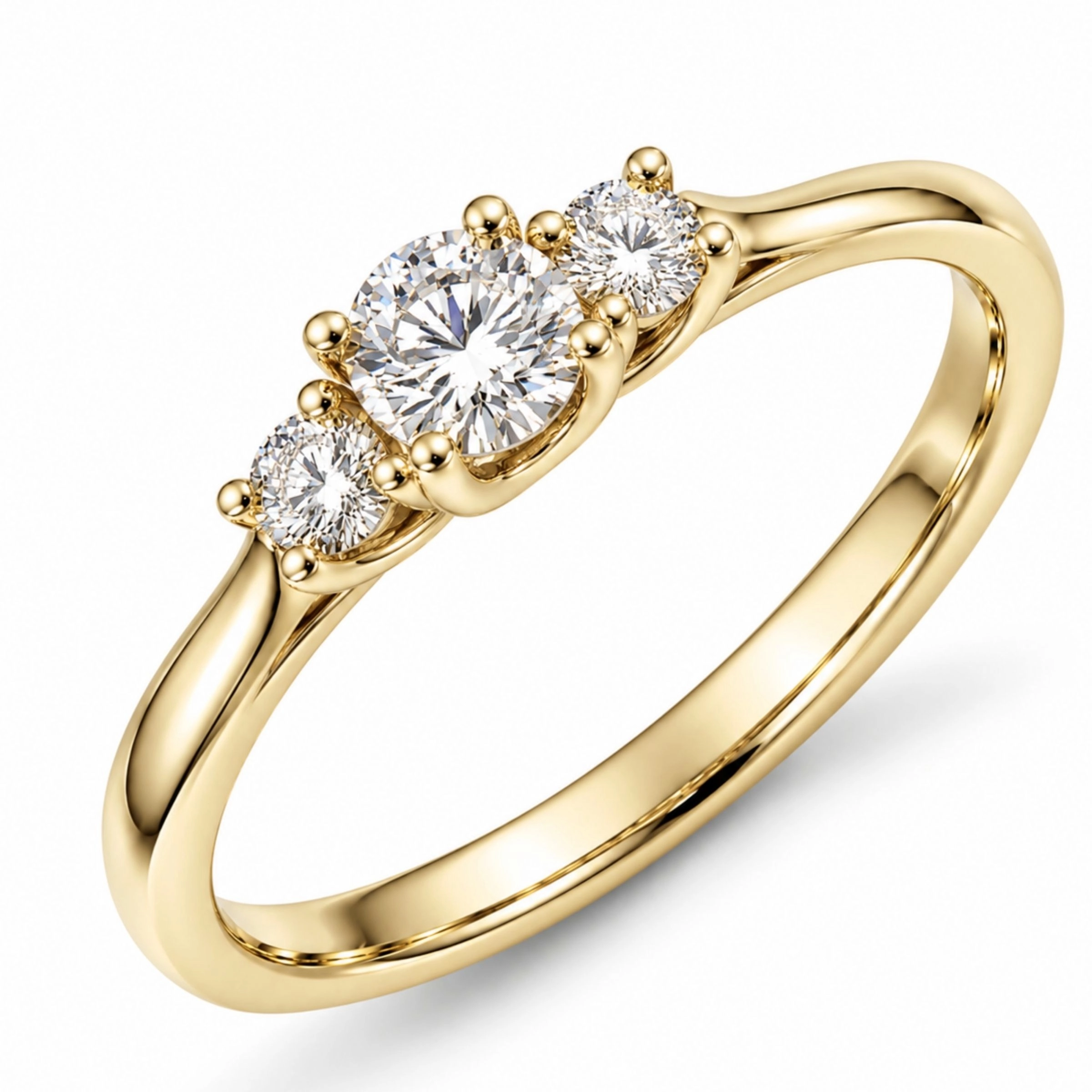 lab grown Diamant Ring in 14 Karat Gold 0,25 ct 0,16 ct - Schmuck - Günstige Schmuck online kaufen hier auf Chanti