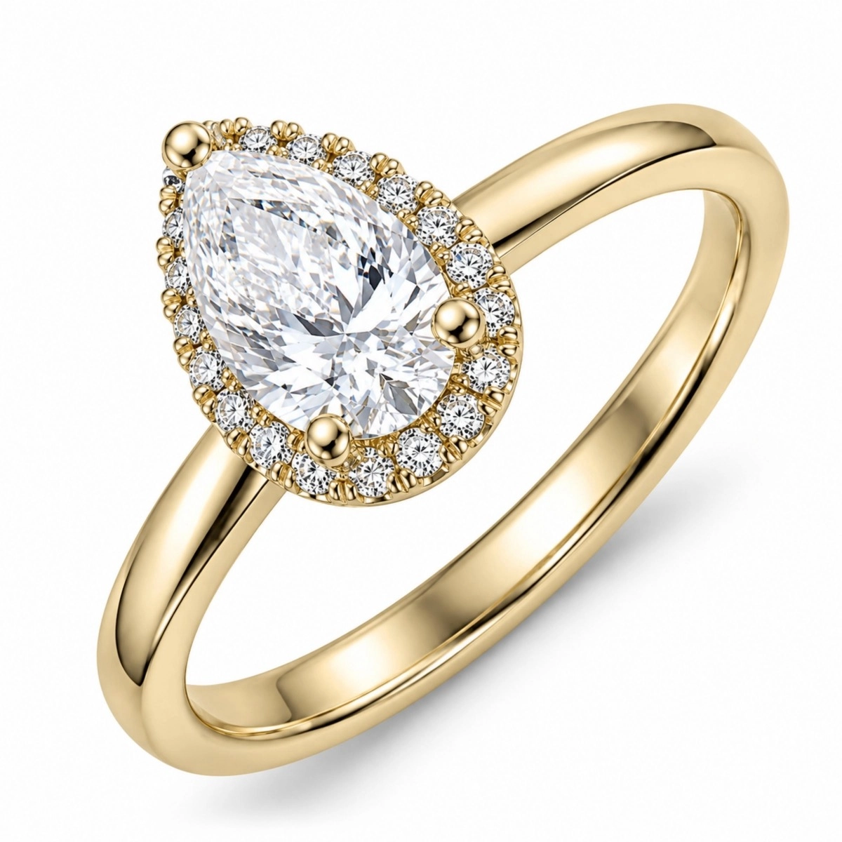 lab grown Diamant Ring in 14 Karat Gold 0,70 ct 0,10 ct - Schmuck - Günstige Schmuck online kaufen hier auf Chanti