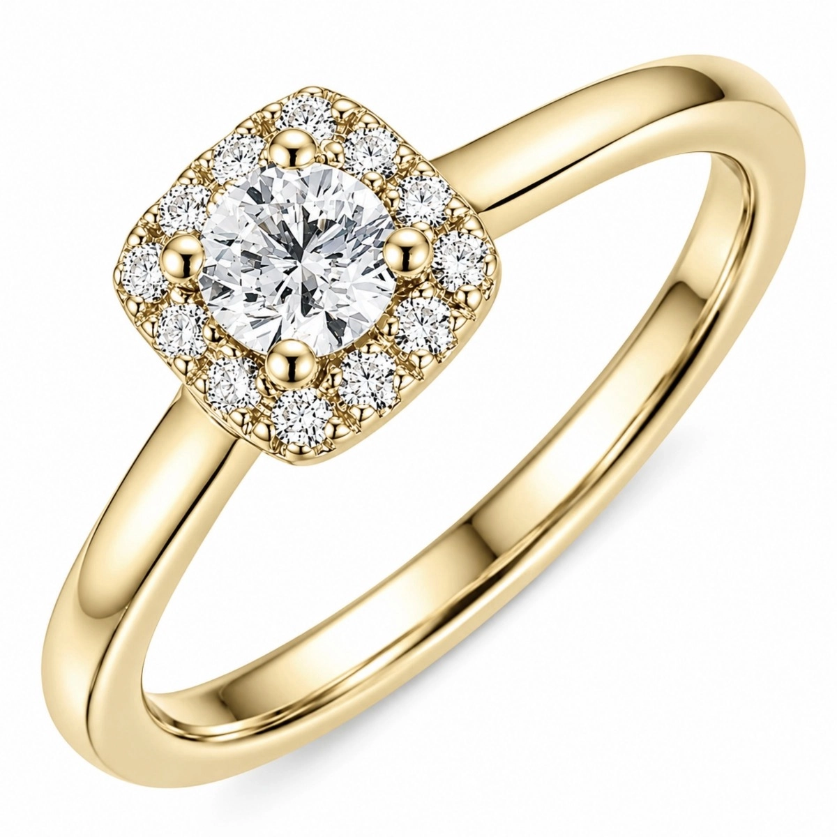 lab grown Diamant Ring in 14 Karat Gold 0,26 ct 0,08 ct - Schmuck - Günstige Schmuck online kaufen hier auf Chanti