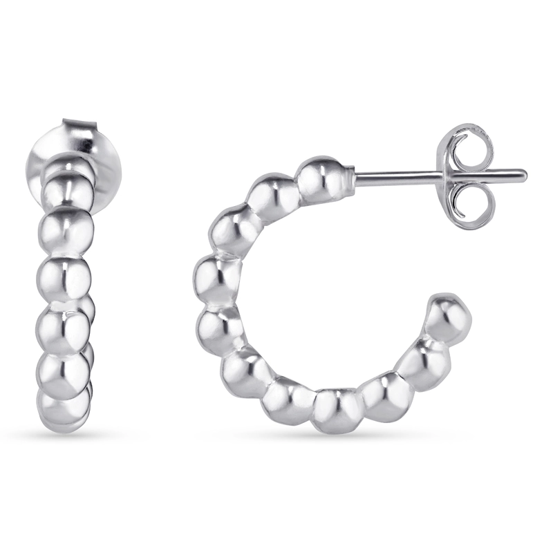 Halbkreolen in Silber - Schmuck mit Formen