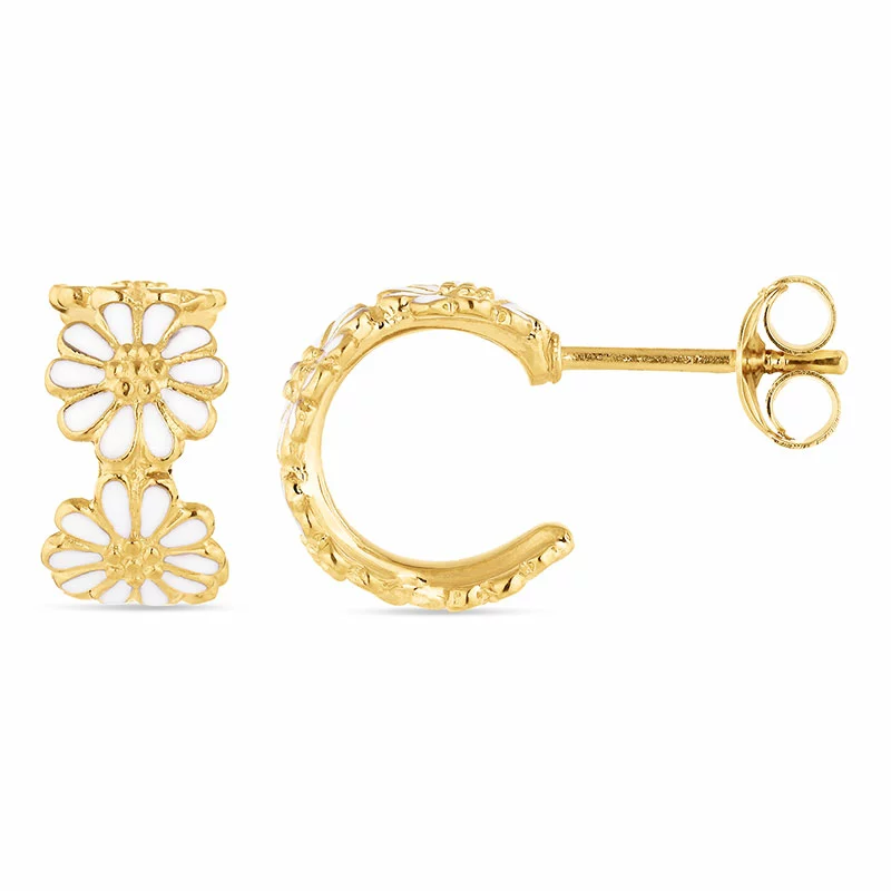 12 mm Marguerite Kreole in vergoldetem Sterlingsilber - Maggie - Maggie