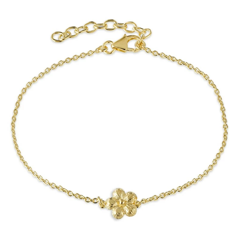 Blumen Armband aus vergoldetem Sterlingsilber - Blumenarmbänder - Tolle Blumenarmbänder online
