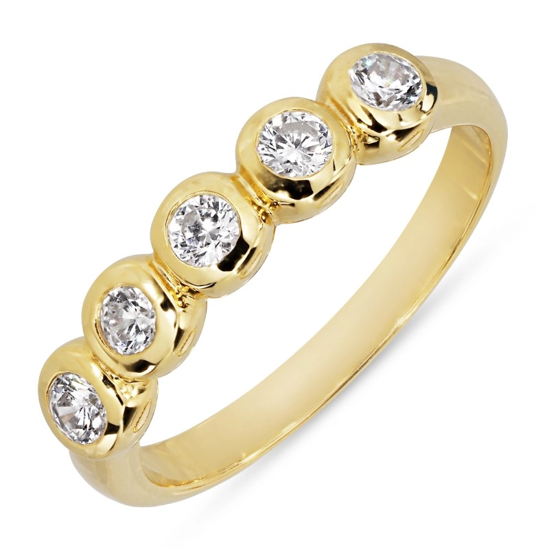 Zirkon Ring aus vergoldetem Sterlingsilber - Zirkonia Ring - Finden Sie stilvollen Zirkon Ringe hier