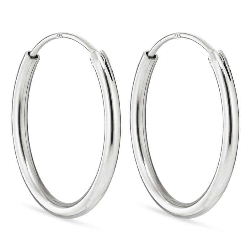 18 mm Kreole in Silber - Creolen aus Silber - Finden Sie hier moderne Silber Creolen