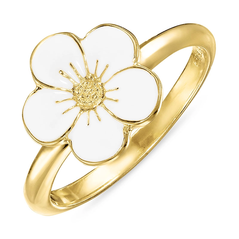 Butterblume Ring aus vergoldetem Sterlingsilber - Blumenringe - Schöne Ringe mit Blumen - Bestellen Sie hier