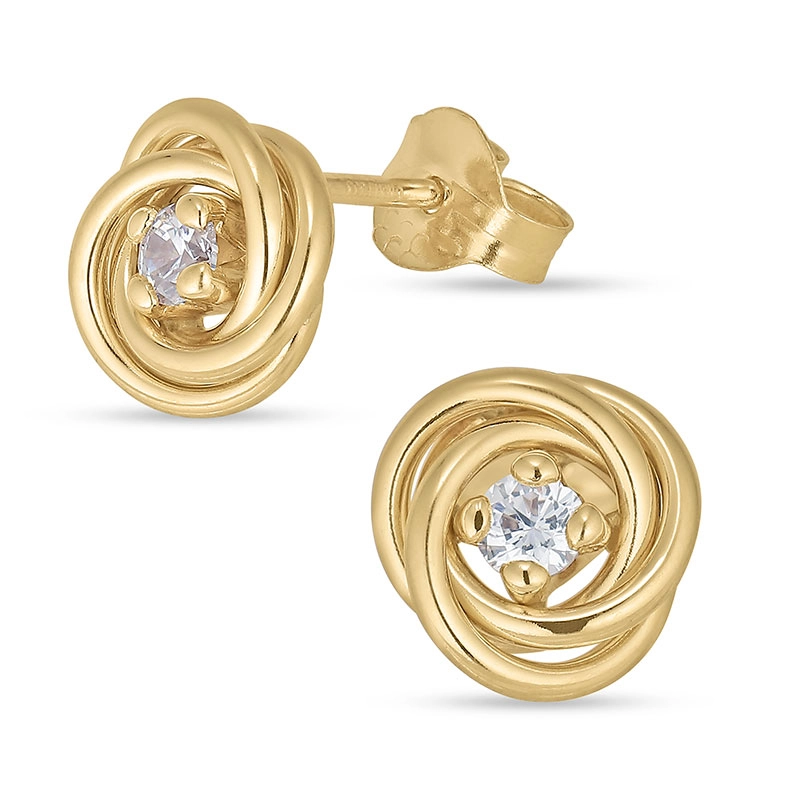 Ohrringe in 8 Karat Gold mit Zirkon - Gold Collection - Zirkonia Ohrringe für jeden Geschmack - Kaufen Zirkon Ohrringe