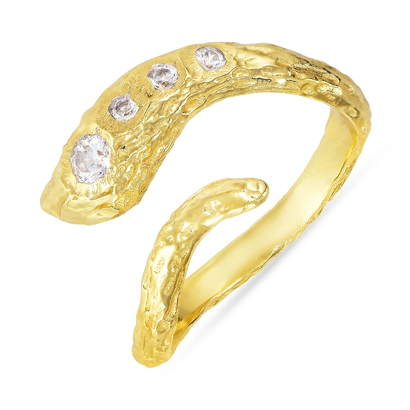 Zirkon Ring aus vergoldetem Sterlingsilber - Zirkonia Ring - Finden Sie stilvollen Zirkon Ringe hier