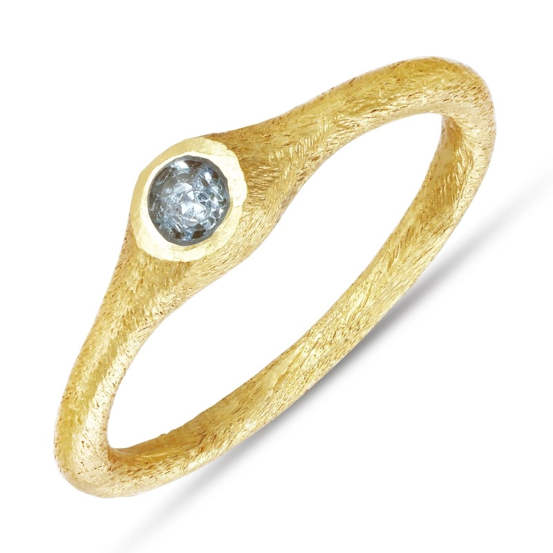 blauem Bergkristall Ring aus vergoldetem Sterlingsilber - Loom Stones - Blaue Ringe - Bestellen Sie Damenringe in Blau online