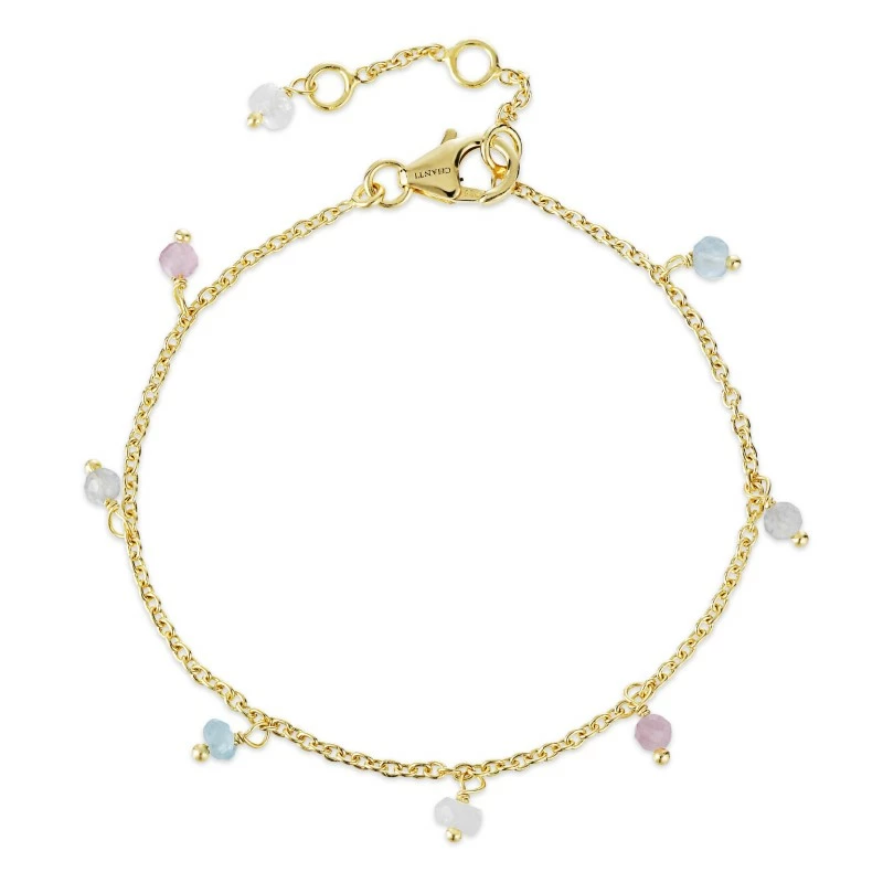 Schmuckstein Armband aus vergoldetem Sterlingsilber x - Loom Stones - Schmuck mit Steinen