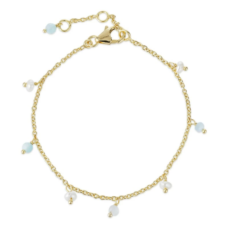 Schmuckstein Armband aus vergoldetem Sterlingsilber x - Loom Stones - Schmuck mit Steinen