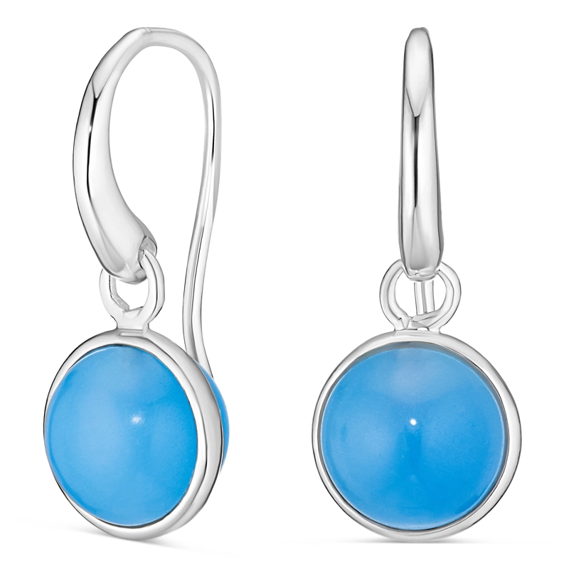 blauem Calcedon Ohrringe in Silber - Schmuck - Günstige Schmuck online kaufen hier auf Chanti