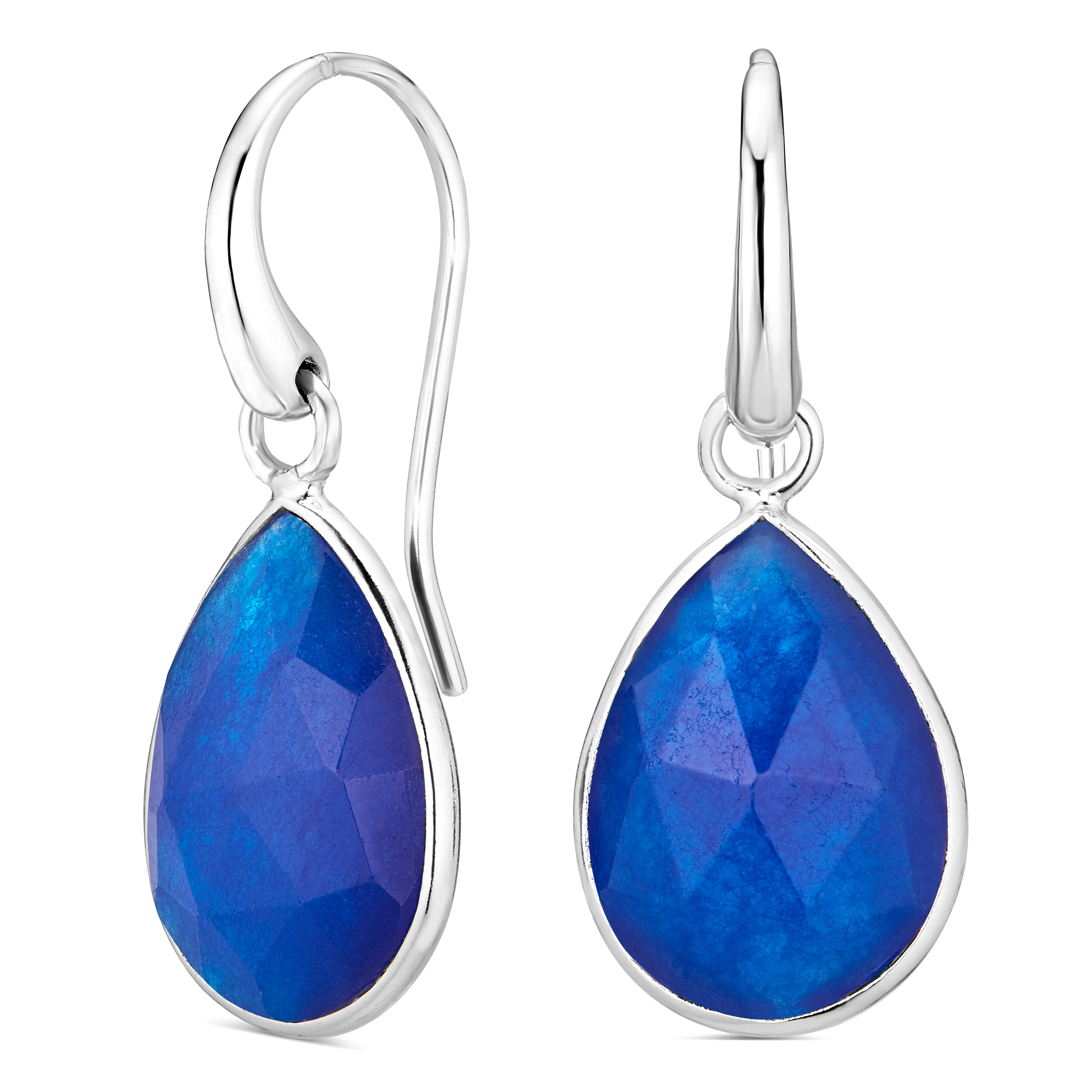blauem Jadestein Ohrringe in Silber - Schmuck - Günstige Schmuck online kaufen hier auf Chanti